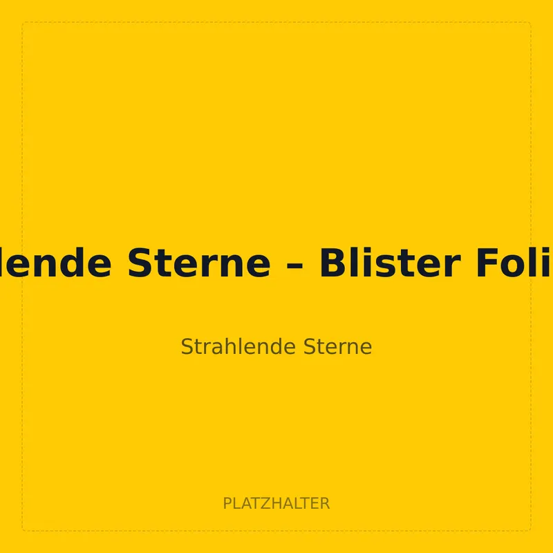 Strahlende Sterne – Blister Folipurba