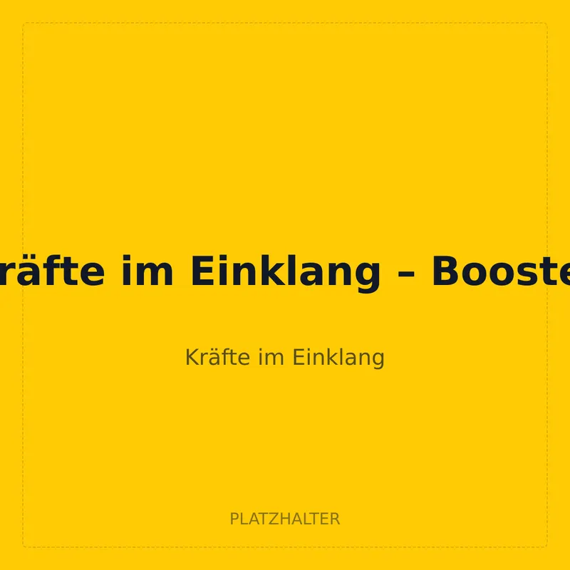 Kräfte im Einklang – Booster