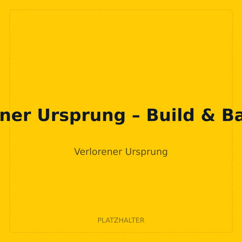 Verlorener Ursprung – Build & Battle Kit