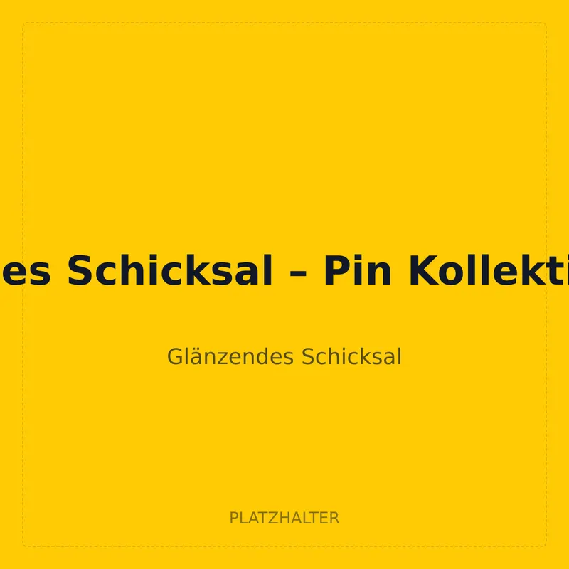 Glänzendes Schicksal – Pin Kollektion Zufall