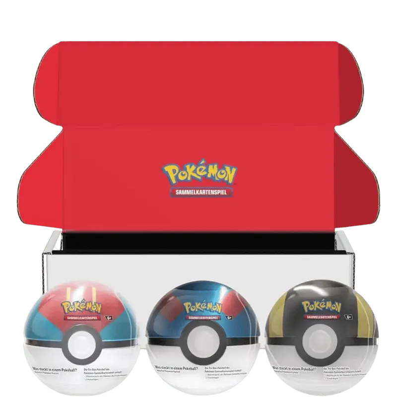 Pokeball Tin Bundle (Köderball, Superball & Hyperball)