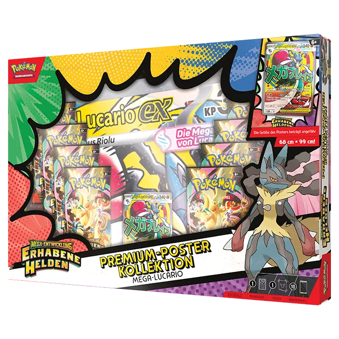 Erhabene Helden – Mega-Lucario Poster-Kollektion