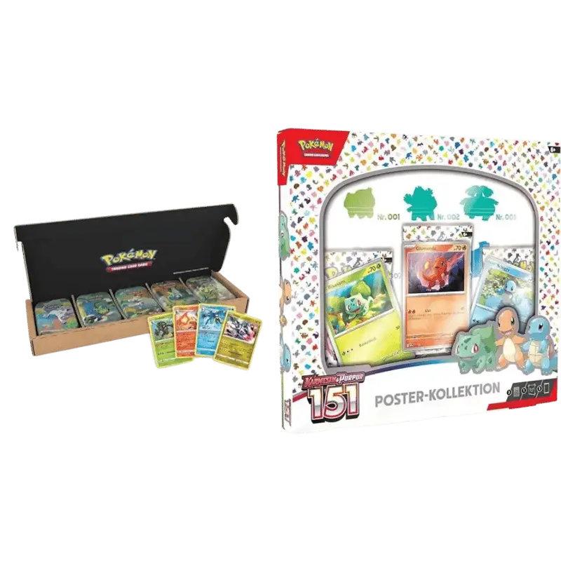 151 – Poster Kollektion + Galar Kumpel Mini Tin Bundle Amazon Exklusiv