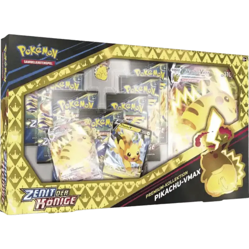 Zenit der Könige – Premium Kollektion Pikachu VMAX (7 Booster)
